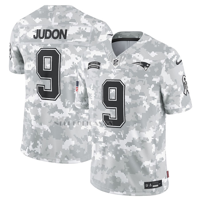 Camiseta NFL Limited New England Patriots Matthew Judon 2024 Salute To Service Gris